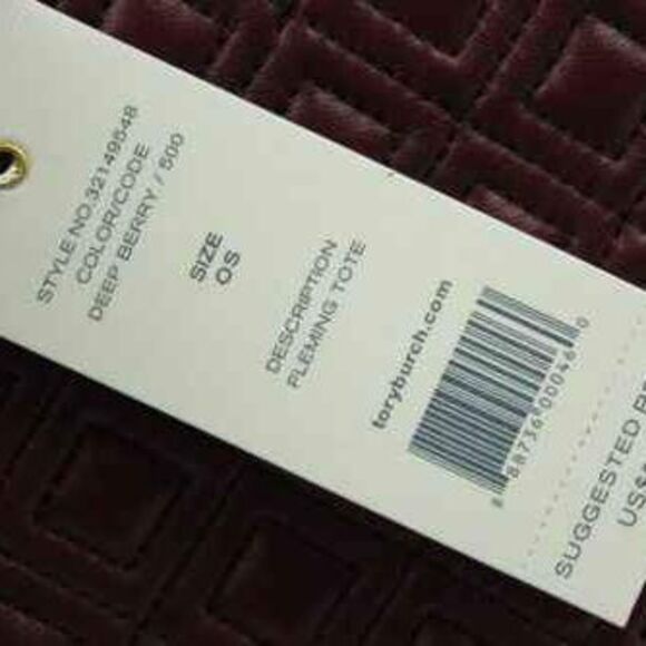 Tory Burch Designer Fleming Bryant Quilted Tote Bag Purse Handbag - Picture 8 of 8